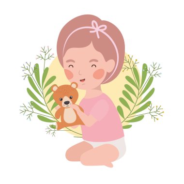 sevimli küçük çocuk güzel hayvan ile oynuyor