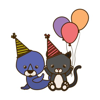 hayvanlar ile kutlama kartı