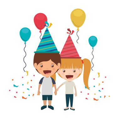 Doğum günü kutlama çocuklar çift