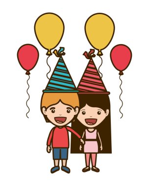 Doğum günü kutlama çocuklar çift