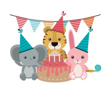 hayvanlar ile kutlama kartı