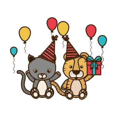 hayvanlar ile kutlama kartı