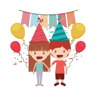 Doğum günü kutlama çocuklar çift