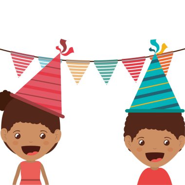 Doğum günü kutlama çocuklar çift