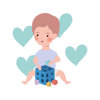 sevimli bebek avatar karakter oynuyor