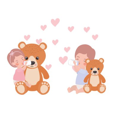 sevimli küçük çocuk güzel hayvan ile oynuyor