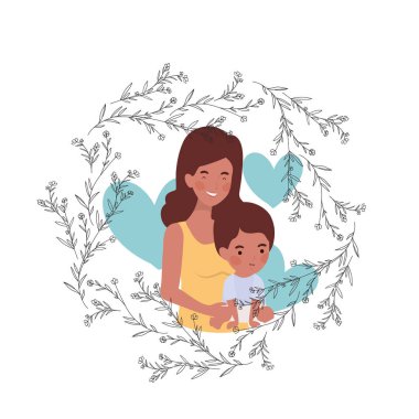 Bebek avatar karakter ile kadın kartı