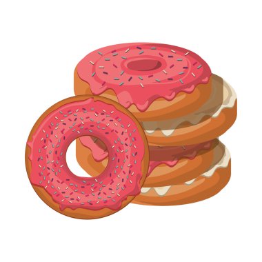 Fırın Donuts taze ve lezzetli set