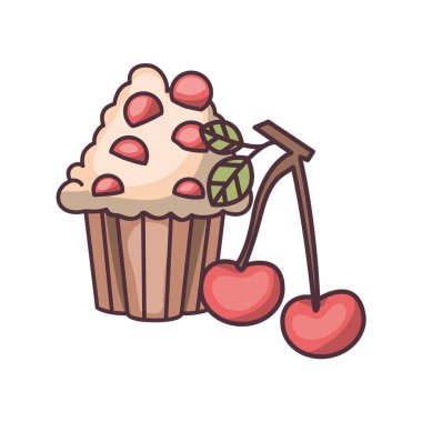 kiraz ile lezzetli ve taze kek