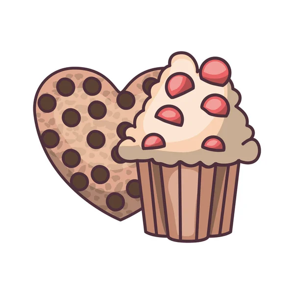 Heerlijke bakkerij taarten en koekjes — Stockvector