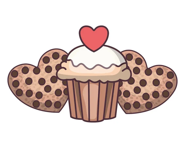 Heerlijke bakkerij taarten en koekjes — Stockvector