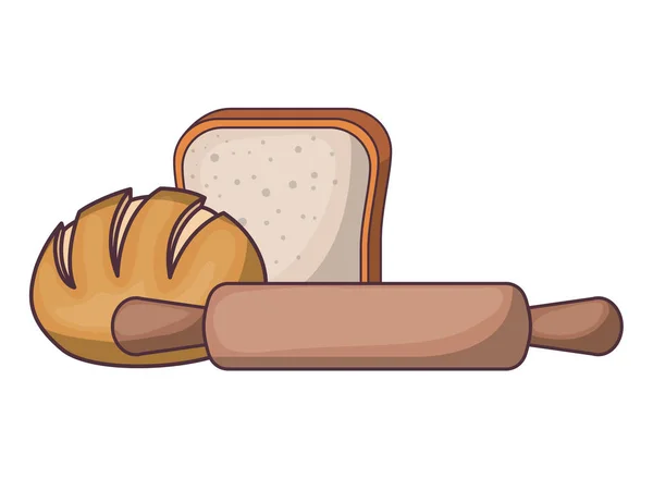 Świeży i pyszny chleb piekarniczy — Wektor stockowy