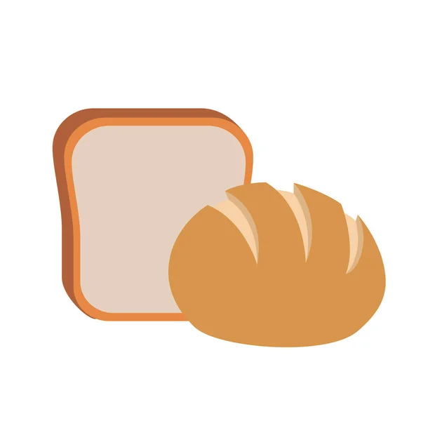 新鲜美味的面包 — 图库矢量图片