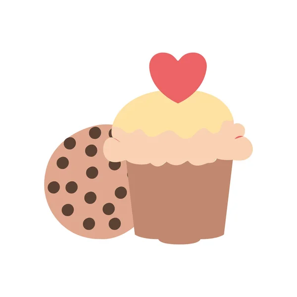 Deliciosos bolos e biscoitos de padaria — Vetor de Stock
