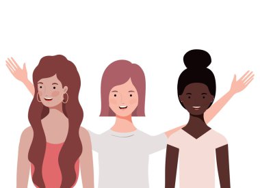 kadınlarla konuşma balonu avatar karakter