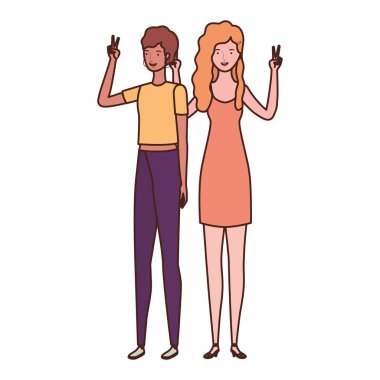 Beyaz arka planda ayakta genç kadınlar