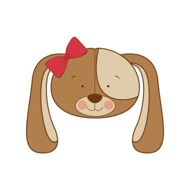 beyaz arka planda sevimli köpek yavrusu başkanı