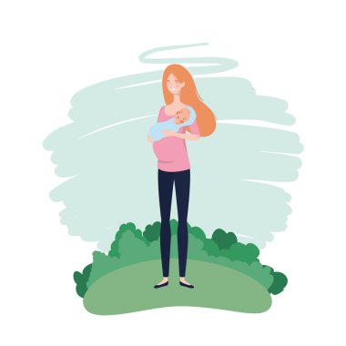 Bebek tasarımı ile izole anne