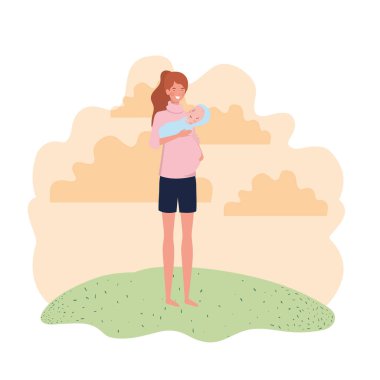 Bebek tasarımı ile izole anne