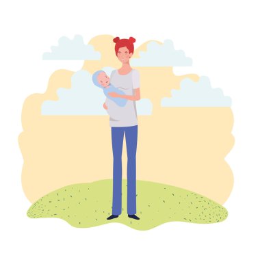 Bebek tasarımı ile izole anne