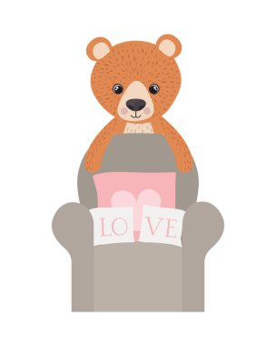 İzole edilmiş oyuncak ayı vektör tasarımı