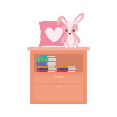 İzole oyuncak tavşan vektör tasarımı