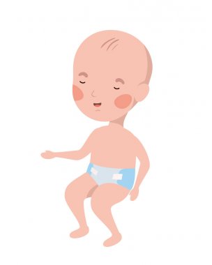 İzole erkek bebek tasarım vektör illüstrasyon