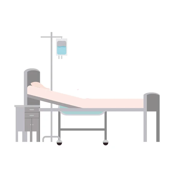 Isolated hospital stretcher design vector illustration — Stock Vector