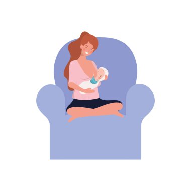 Bebek tasarımı ile izole anne