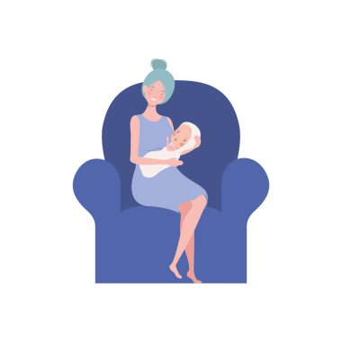 Bebek tasarımı ile izole anne