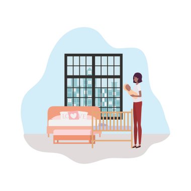 Bebek tasarımı ile izole anne