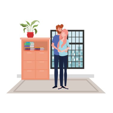 İzole hamile kadın ve erkek tasarımı