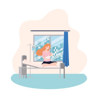 Bebek tasarımı ile izole anne