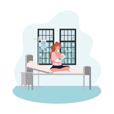 Bebek tasarımı ile izole anne