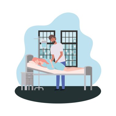 İzole hamile kadın ve erkek tasarımı