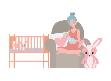 Bebek tasarımı ile izole anne