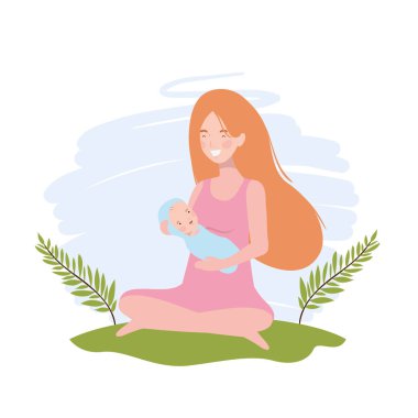 Bebek tasarımı ile izole anne