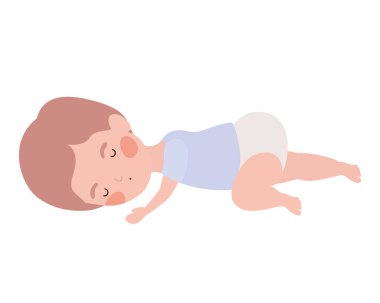 İzole erkek bebek tasarım vektör illüstrasyon