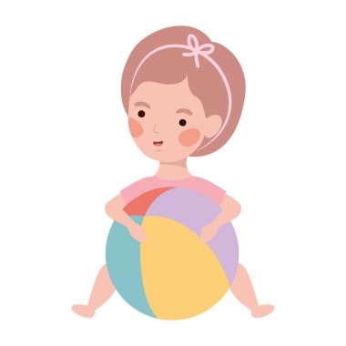 İzole bebek kız tasarım vektör illüstrasyon