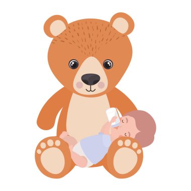 İzole erkek bebek tasarım vektör illüstrasyon