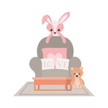 Oyuncak ayı ve tavşan tasarımı