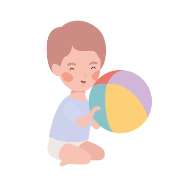 İzole erkek bebek tasarım vektör illüstrasyon