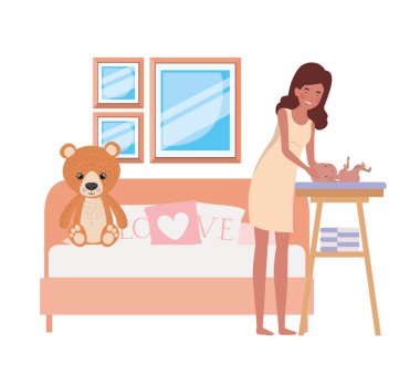 Bebek tasarımı ile izole anne