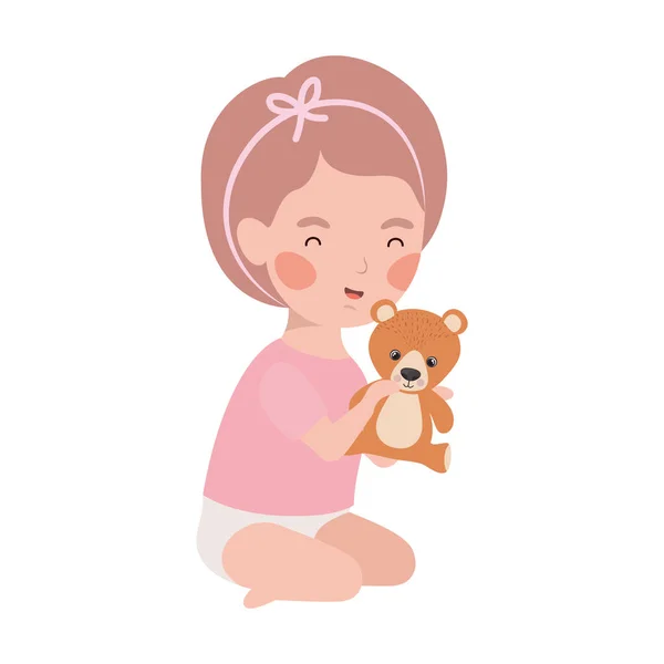 孤立的女婴设计载体插图 — 图库矢量图片