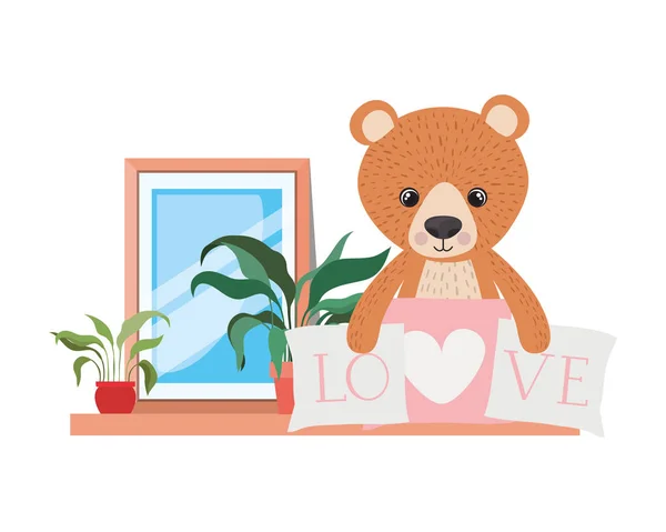 Isolated teddy bear vector design — Stock Vector