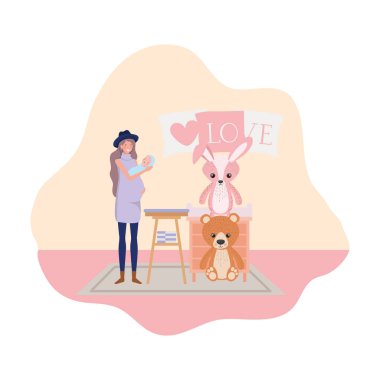 Bebek tasarımı ile izole anne