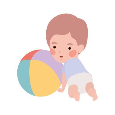 İzole erkek bebek tasarım vektör illüstrasyon