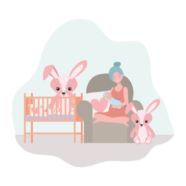 Bebek tasarımı ile izole anne