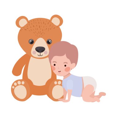 İzole erkek bebek tasarım vektör illüstrasyon