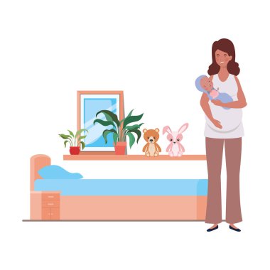 Bebek tasarımı ile izole anne